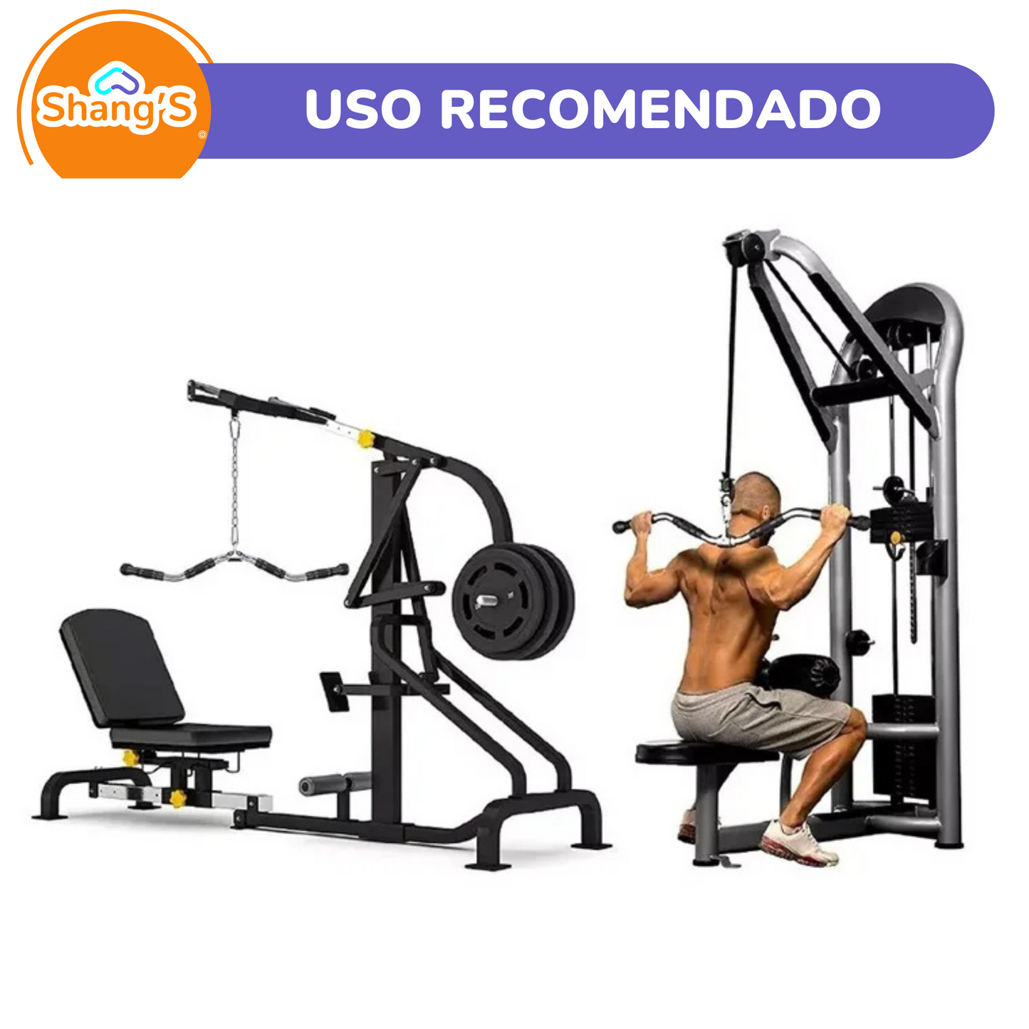 Agarre Maneral De Polea Para Espalda P447-5 Fitness Shang's