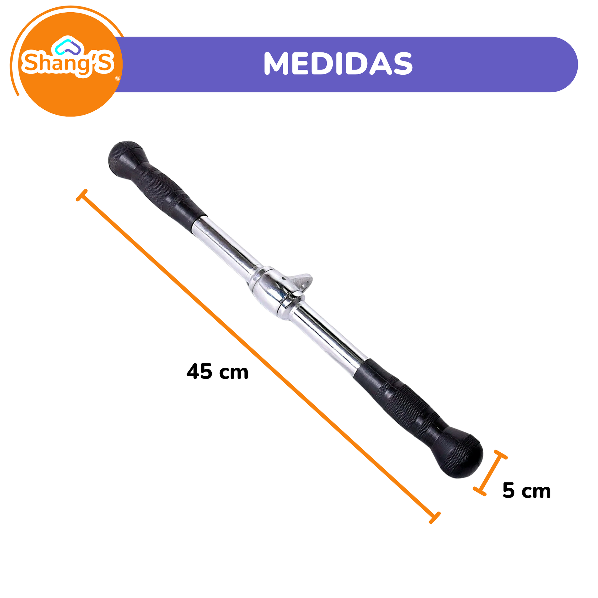 Agarre maneral para polea barra recta  P447-8 Fitness Shang's