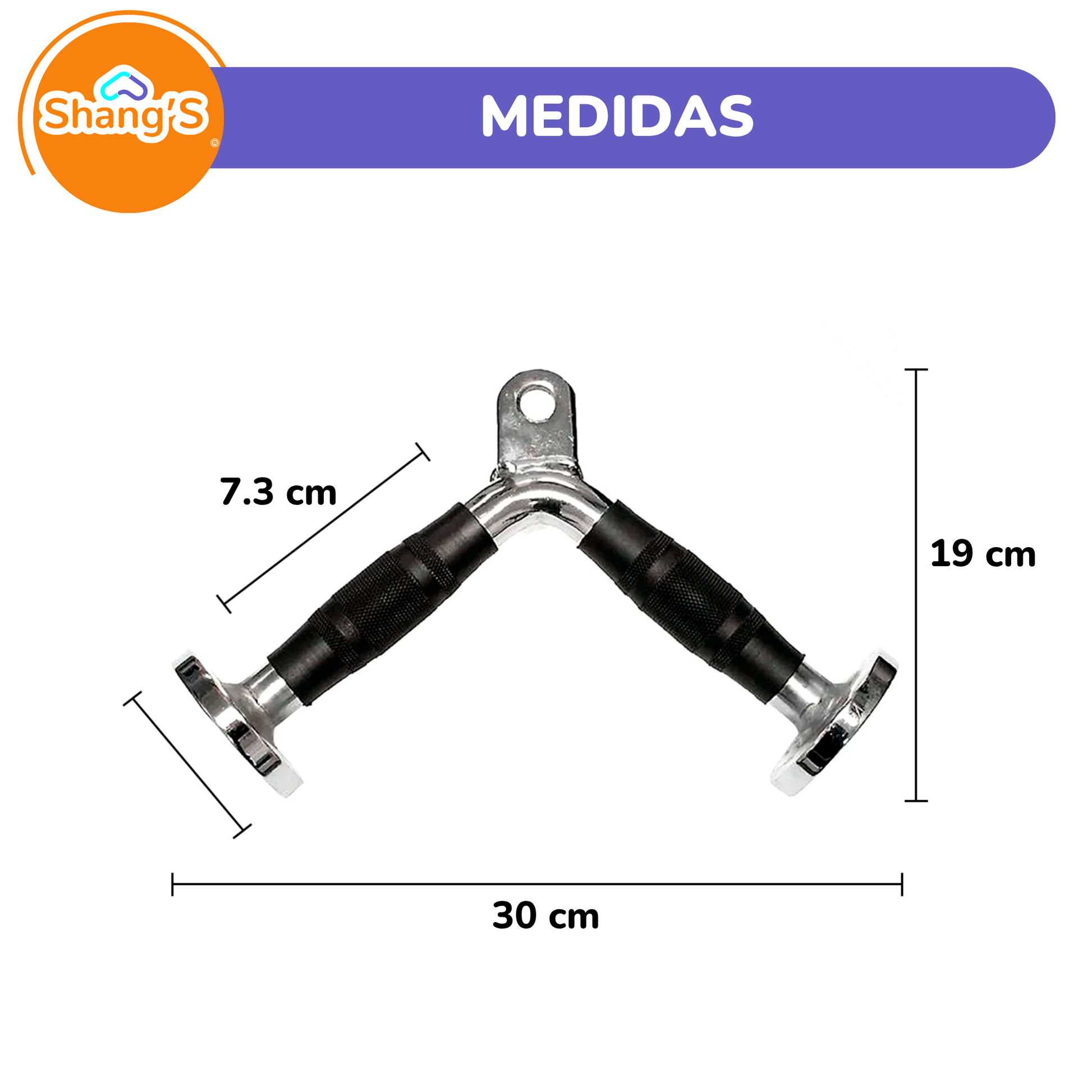 Agarre para polea triangulo cerrado P447-7 Fitness Shang's