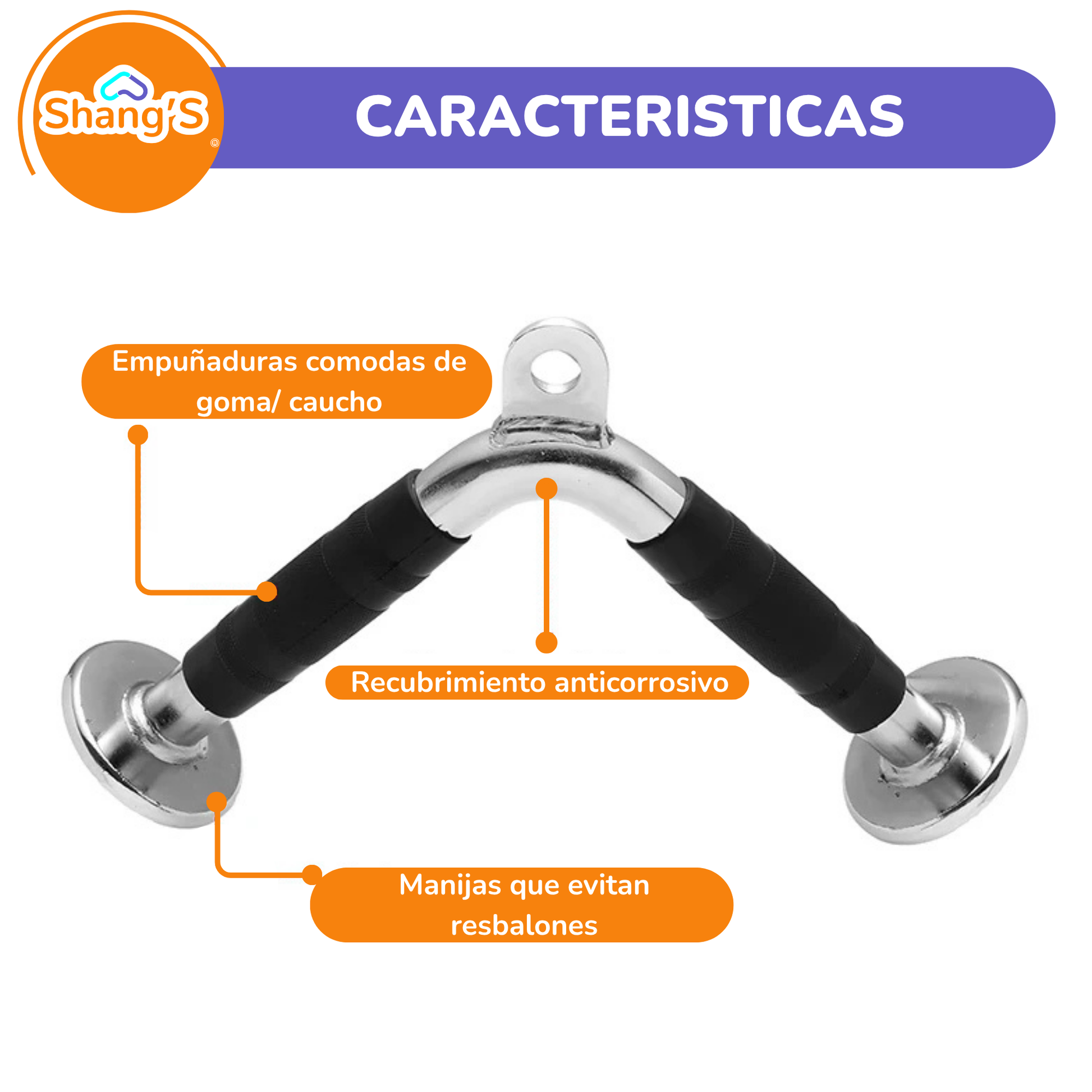 Agarre para polea triangulo cerrado P447-7 Fitness Shang's