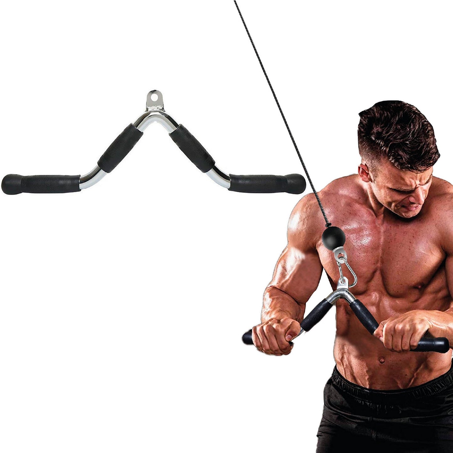 Agarre Maneral De Polea En Forma de V Para Multifunción Muscular P447-6 Fitness Shang's | Tienda Deportiva