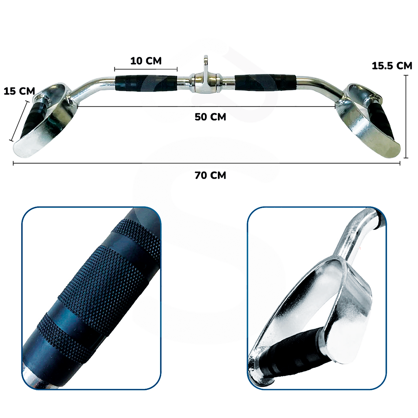 Agarre Maneral Para Polea Para Espalda Agarre En D P447-3 Fitness Shang's | Tienda Deportivashangs.mx