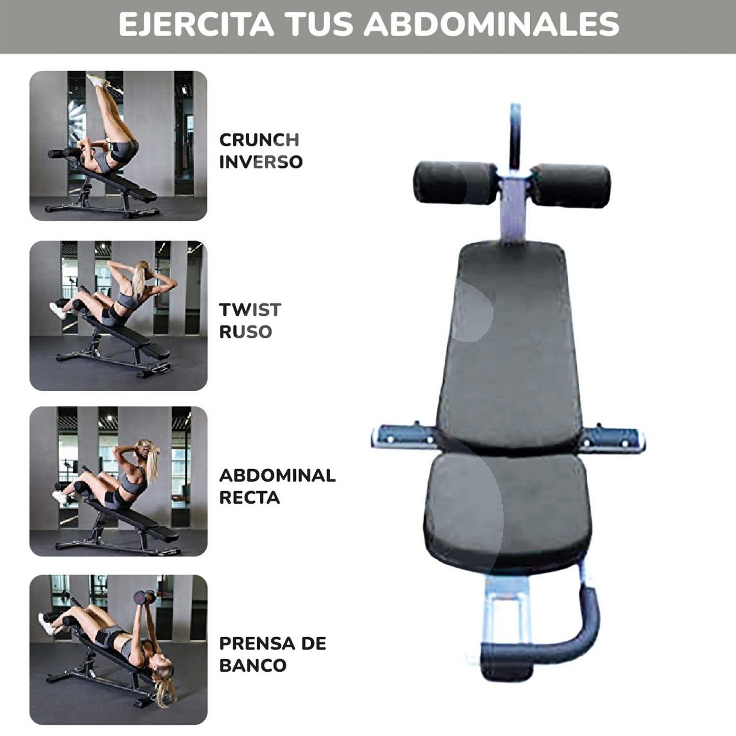 Banco Para Abdominales Fitness Shang's | Tienda Deportivashangs.mx
