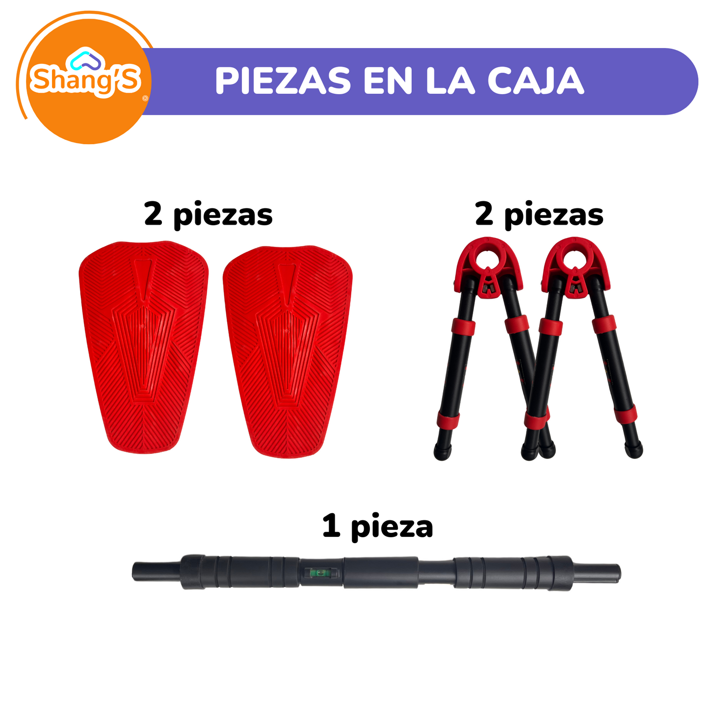 Barra de Dominadas Reforzada con Soporte Triangular – Ajustable y Antideslizante Shang's