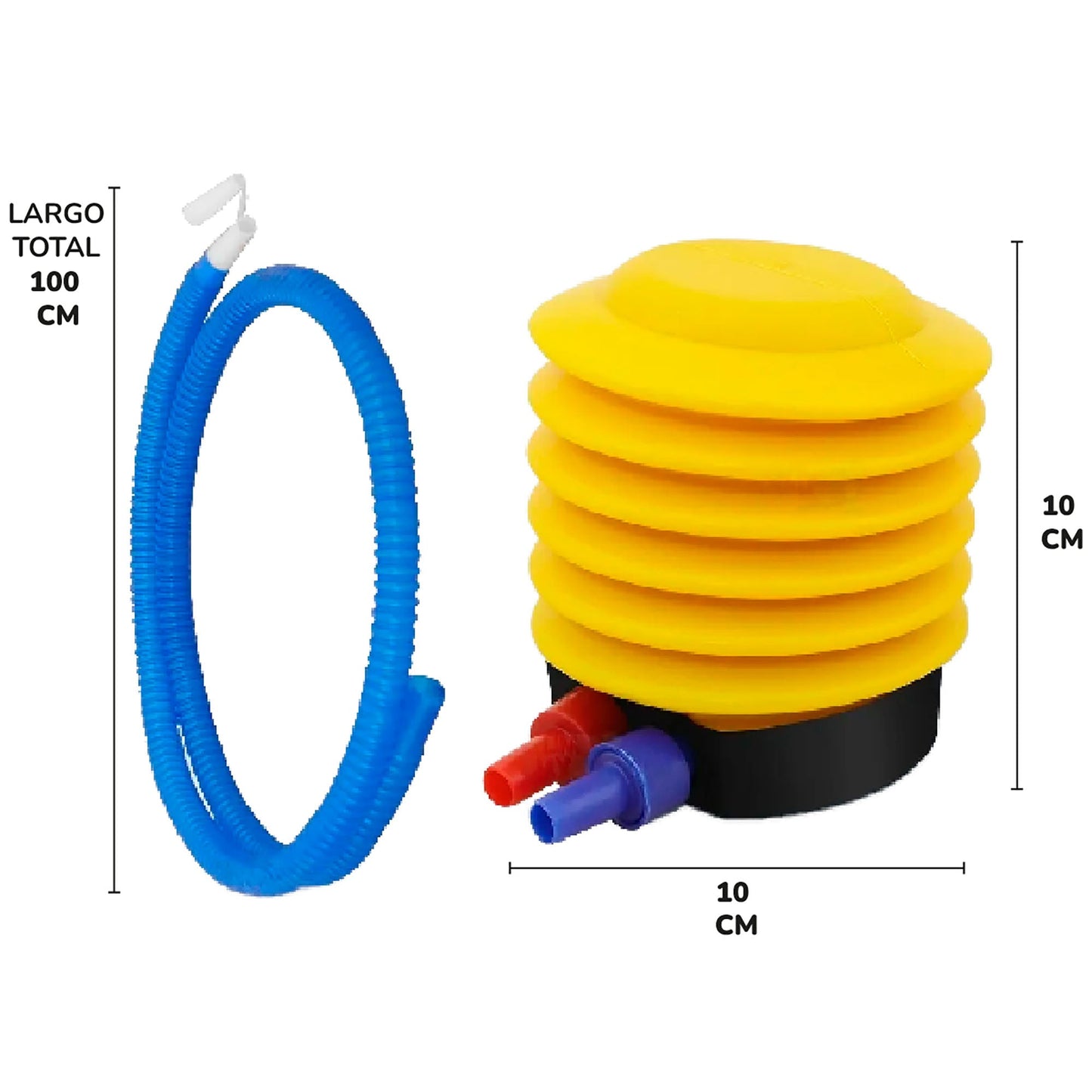 Bomba de Aire de Pie Tamaño Compacto y Portátil Color Amarillo Shang's | Tienda Deportiva