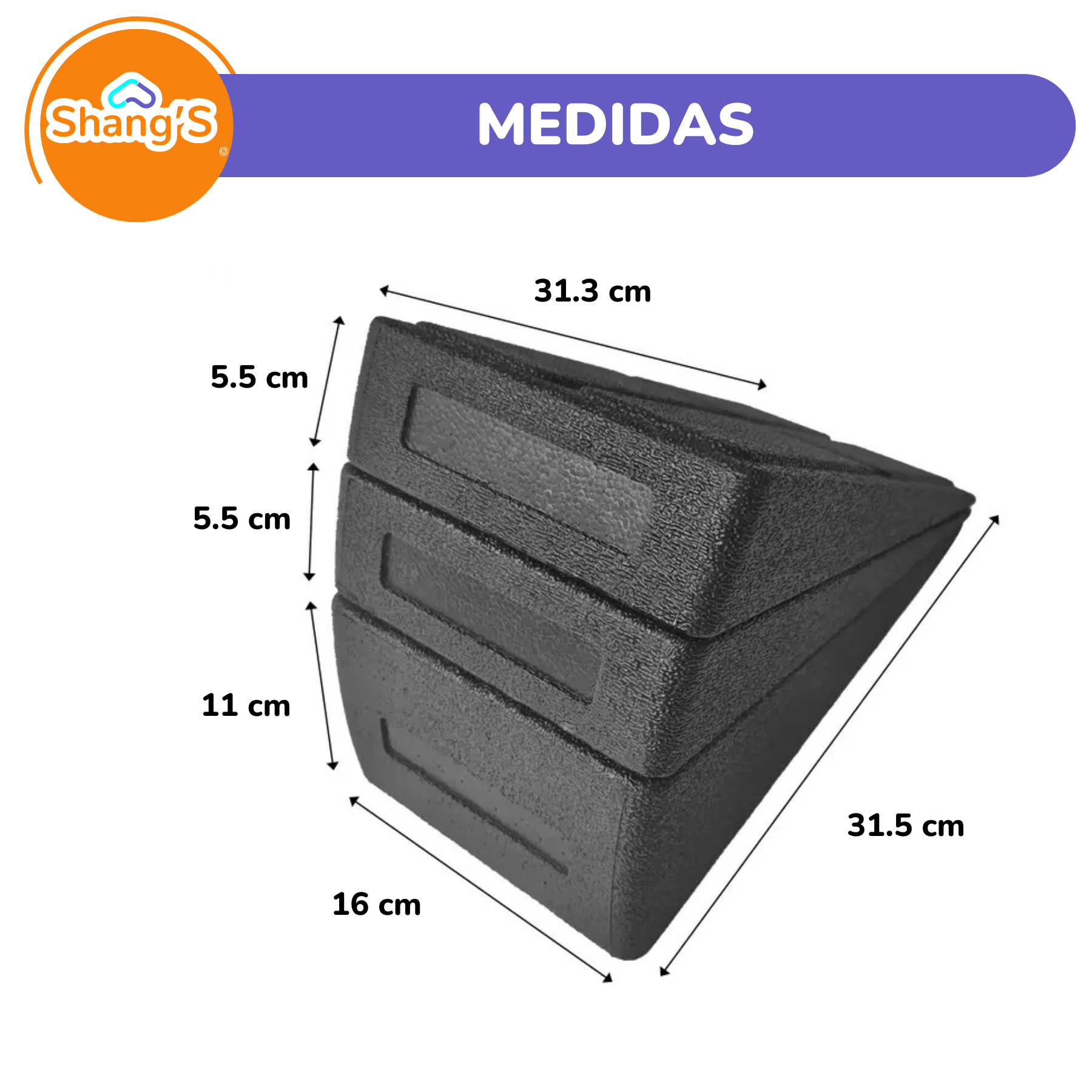 Cuñas para Estiramiento y Ejercicio – Set de 3 Niveles Ajustables Shang's