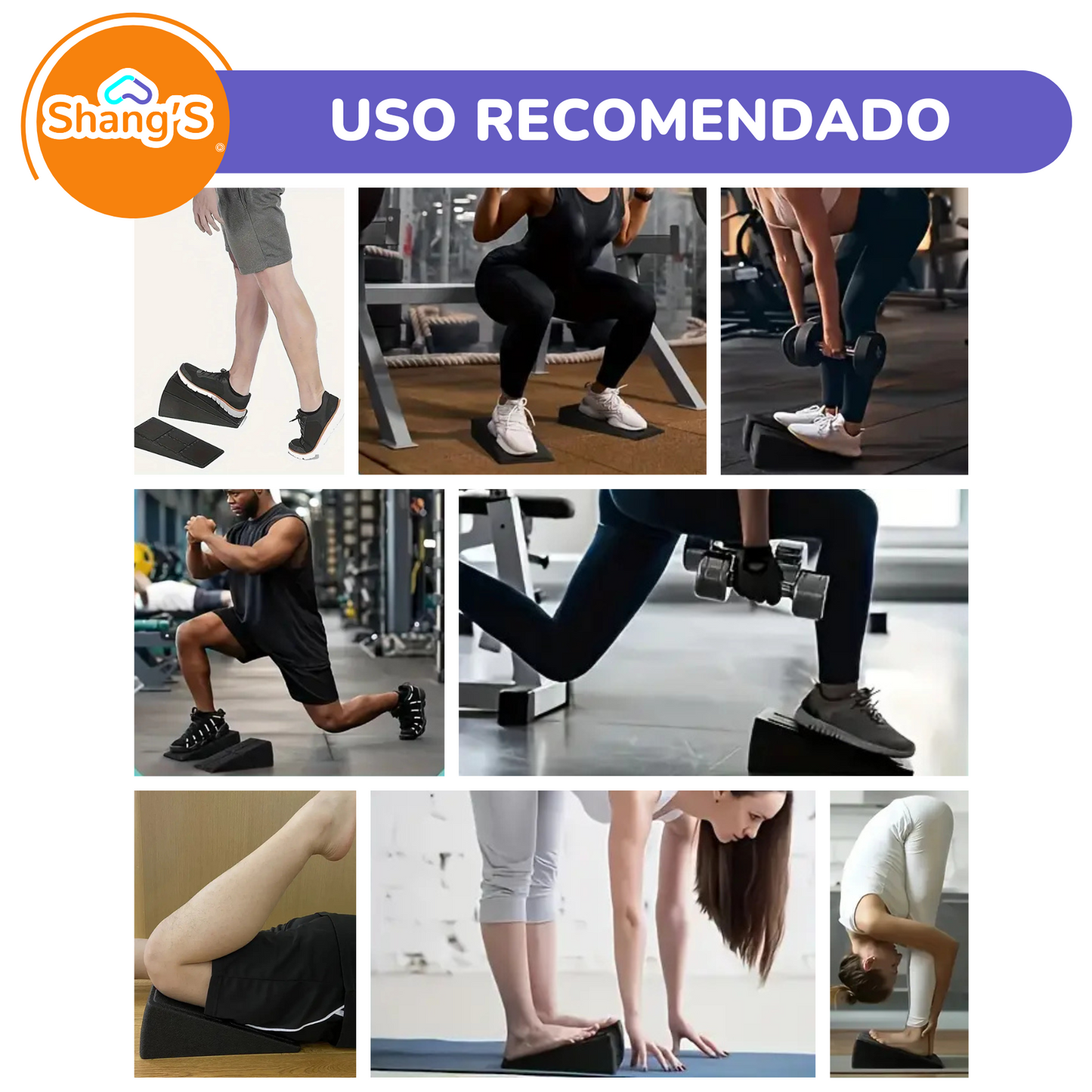 Cuñas para Estiramiento y Ejercicio – Set de 3 Niveles Ajustables Shang's