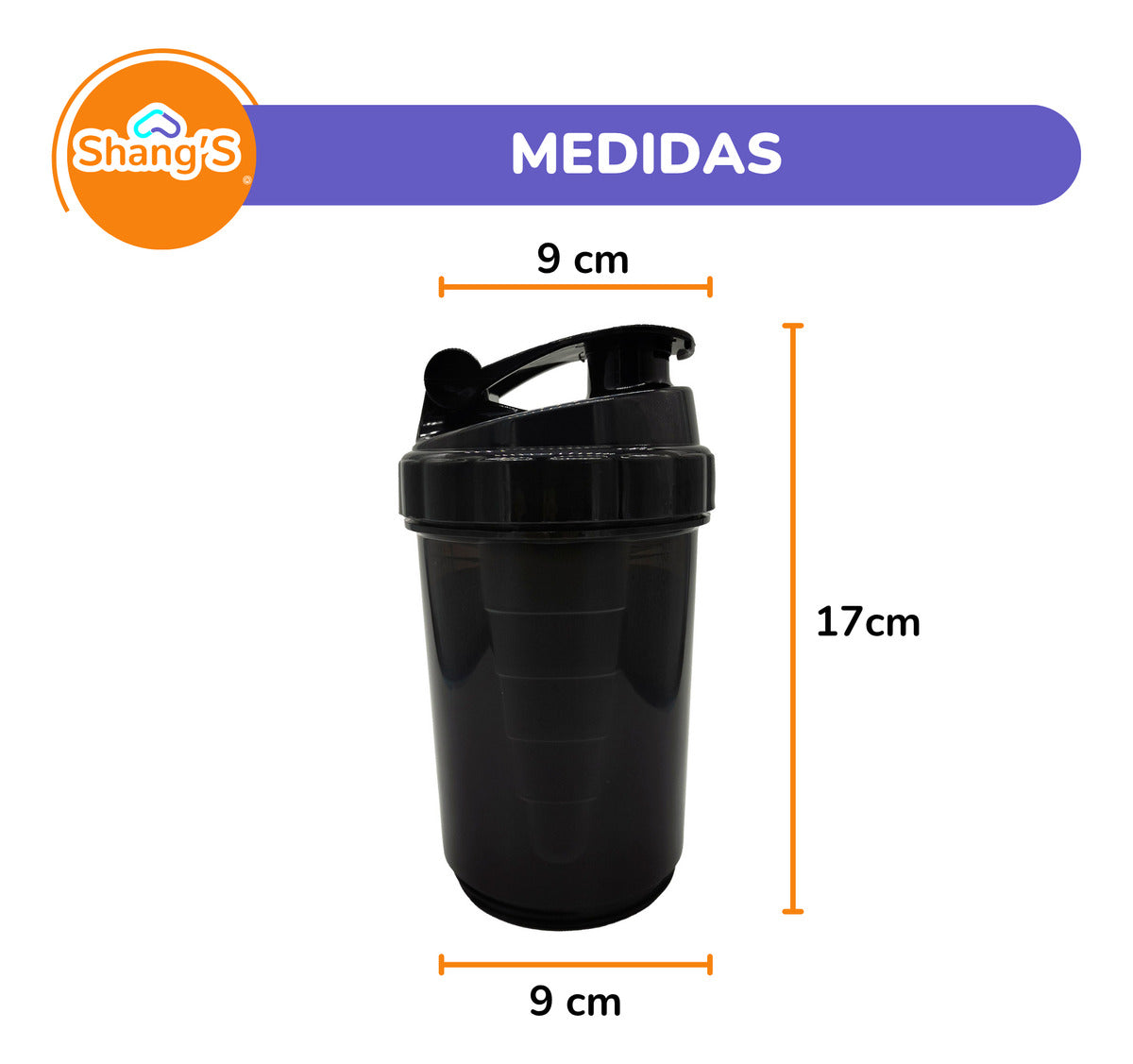 Shaker Para Proteina 500 Ml Vaso Mezclador Proteina Gym Shangs