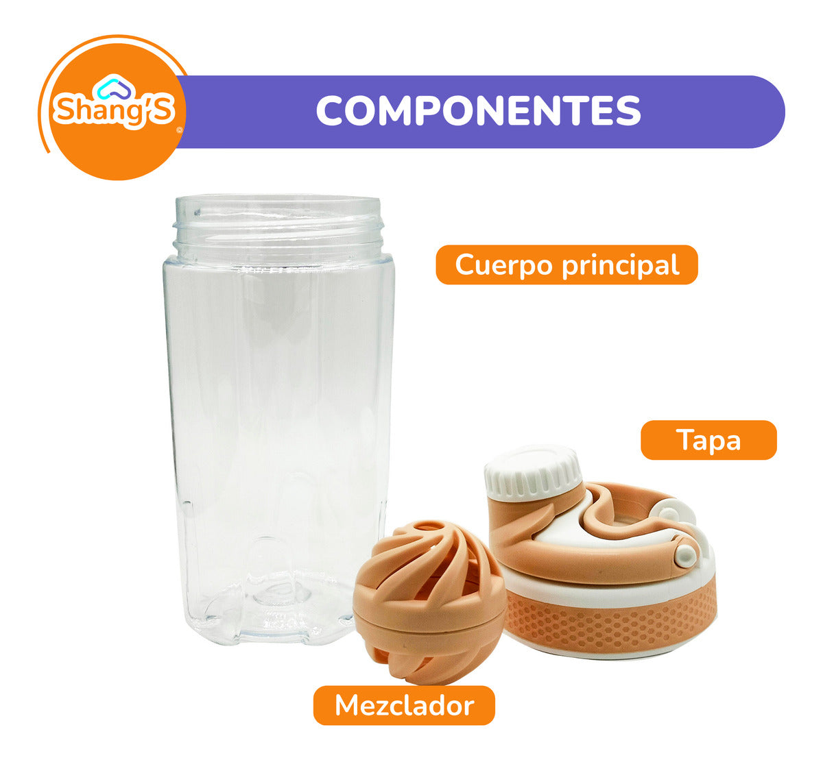 Shaker Para Proteina Con Mezclador 500 Ml Botella Gym Shangs