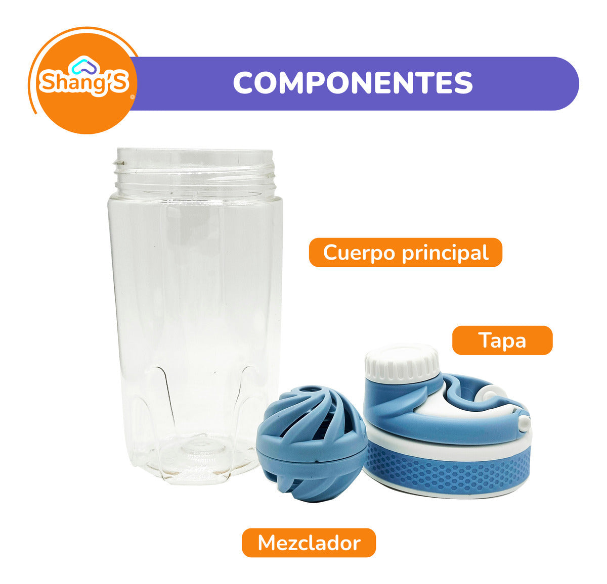 Shaker Para Proteina Con Mezclador 500 Ml Botella Gym Shangs