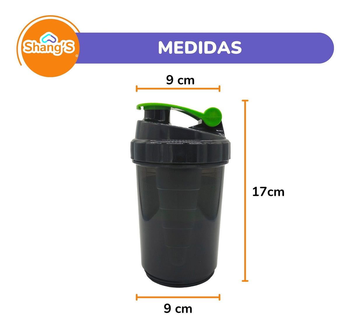 Shaker Para Proteina 500 Ml Vaso Mezclador Proteina Gym Shangs