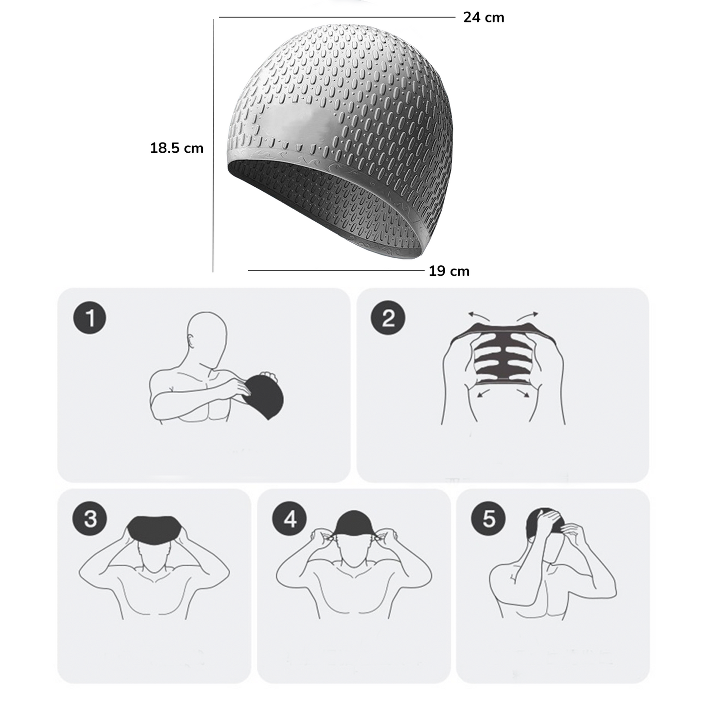 Gorra De Natación Para Adulto Diseño Escamas Shang's | Tienda Deportiva
