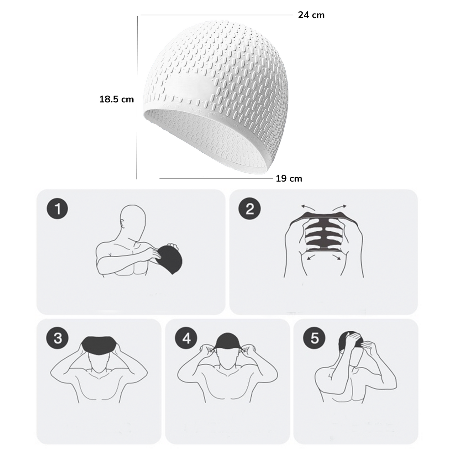 Gorra De Natación Para Adulto Diseño Escamas Shang's | Tienda Deportiva