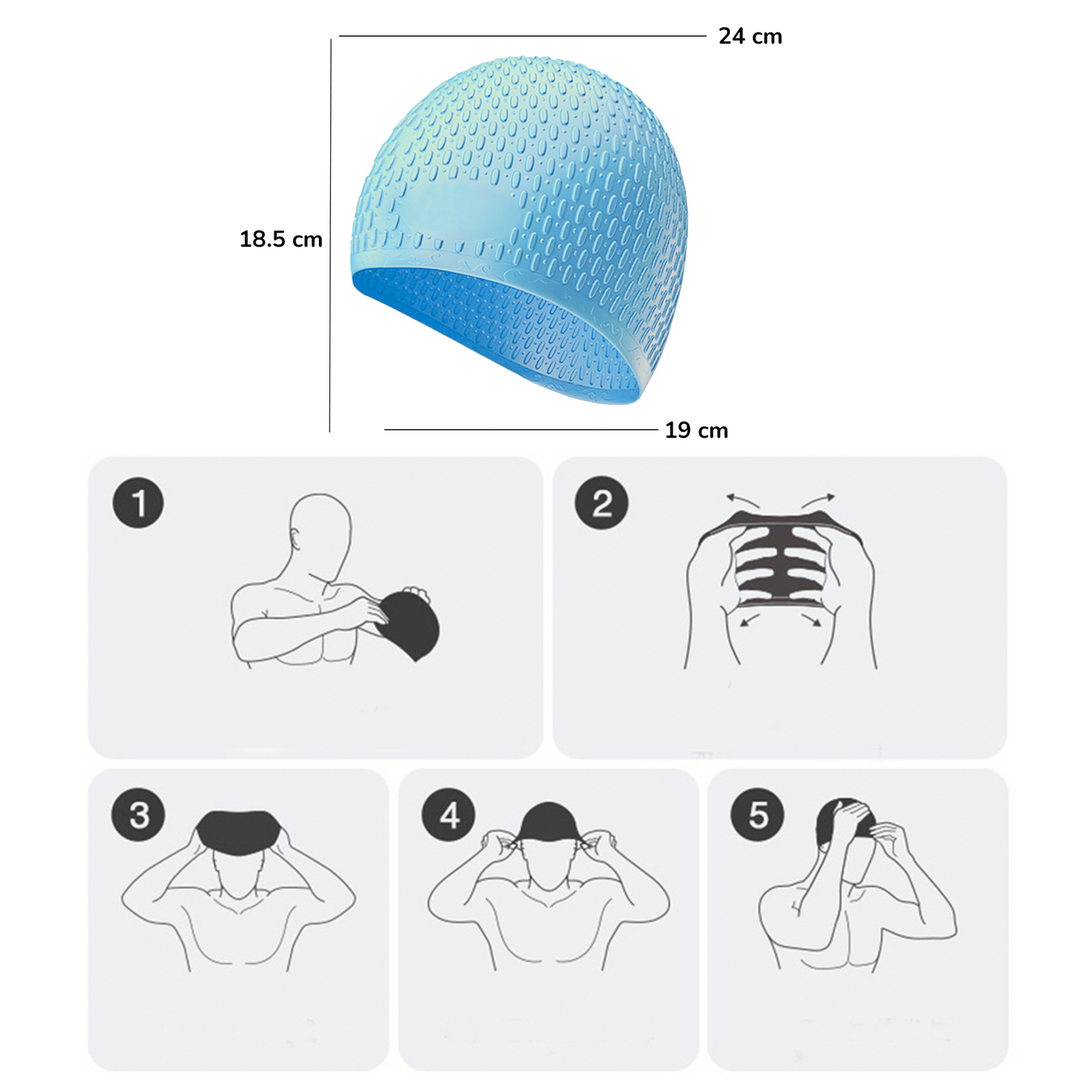 Gorra De Natación Para Adulto Diseño Escamas Shang's | Tienda Deportiva