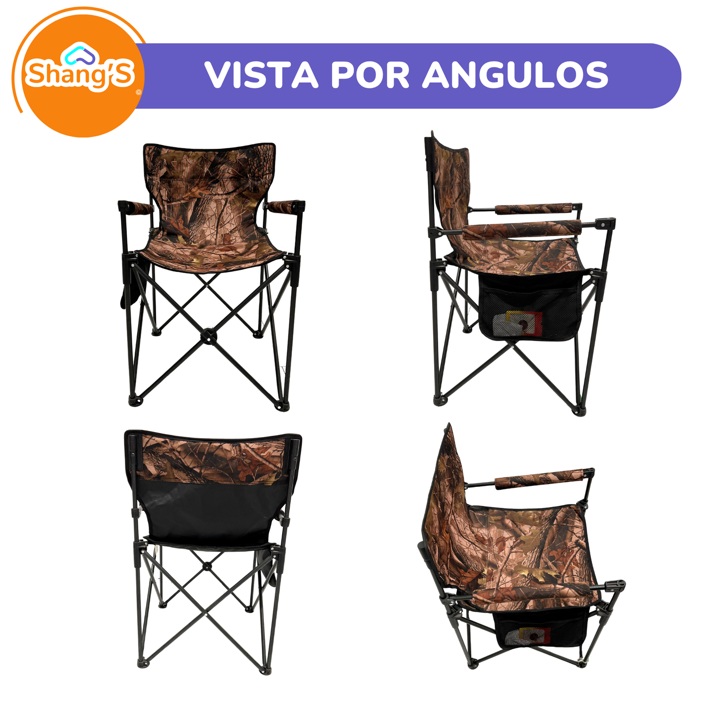 Silla de camping plegable reforzada Shang's