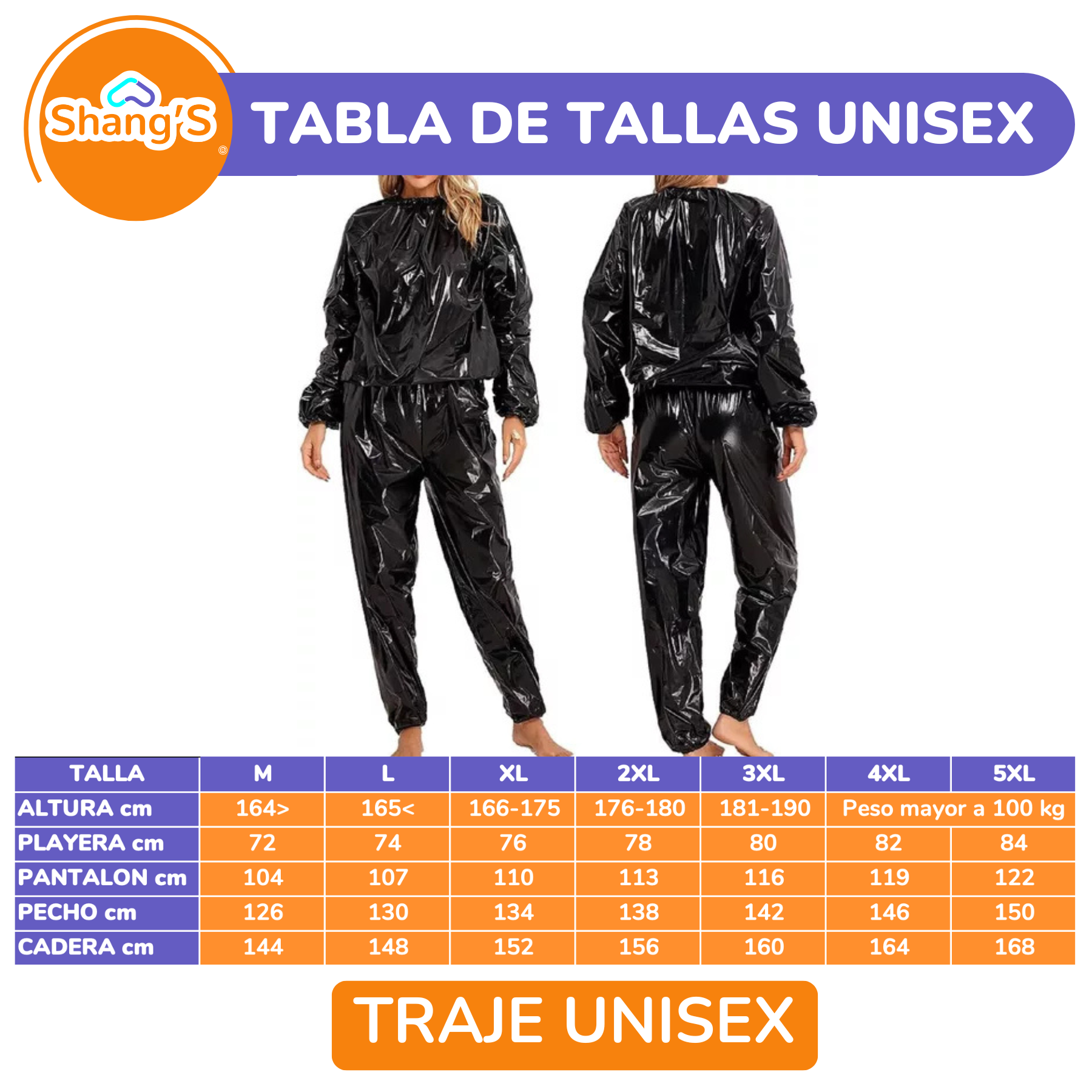 Traje Sauna para Sudar – Unisex Shangs
