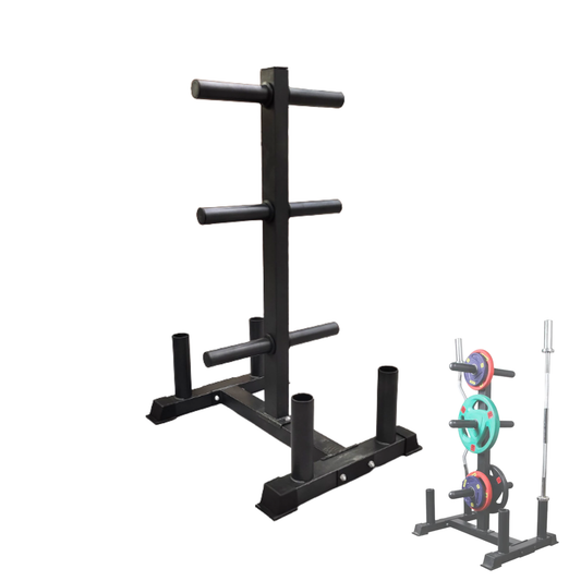 Rack para barras y discos olimpicos Shangs