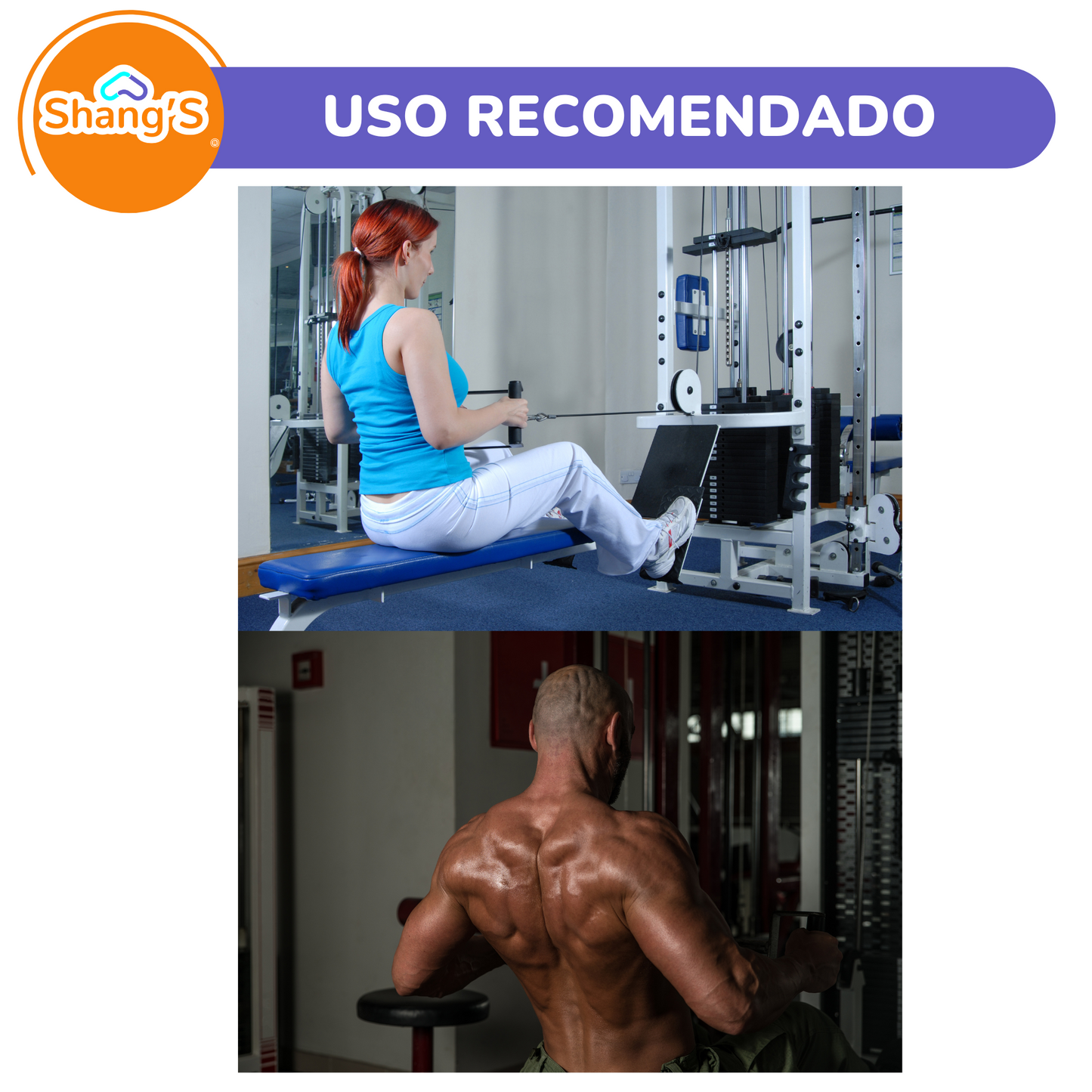 Agarre Maneral De Polea Para Espalda De Agarre D P447-2 Fitness Shang's
