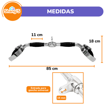 Agarre Maneral De Polea Para Espalda De Agarre D P447-2 Fitness Shang's
