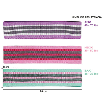 Bandas de Resistencia para Glúteos Fitness Shang's | Tienda Deportiva