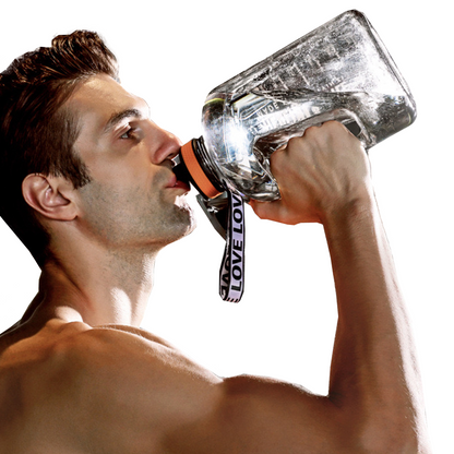 Botella de Agua Transparente Deportiva de 2.5 Litros con Popote y Marcador de Tiempo Motivacional Healthy Bottle Shang's | Tienda Deportivashangs.mx