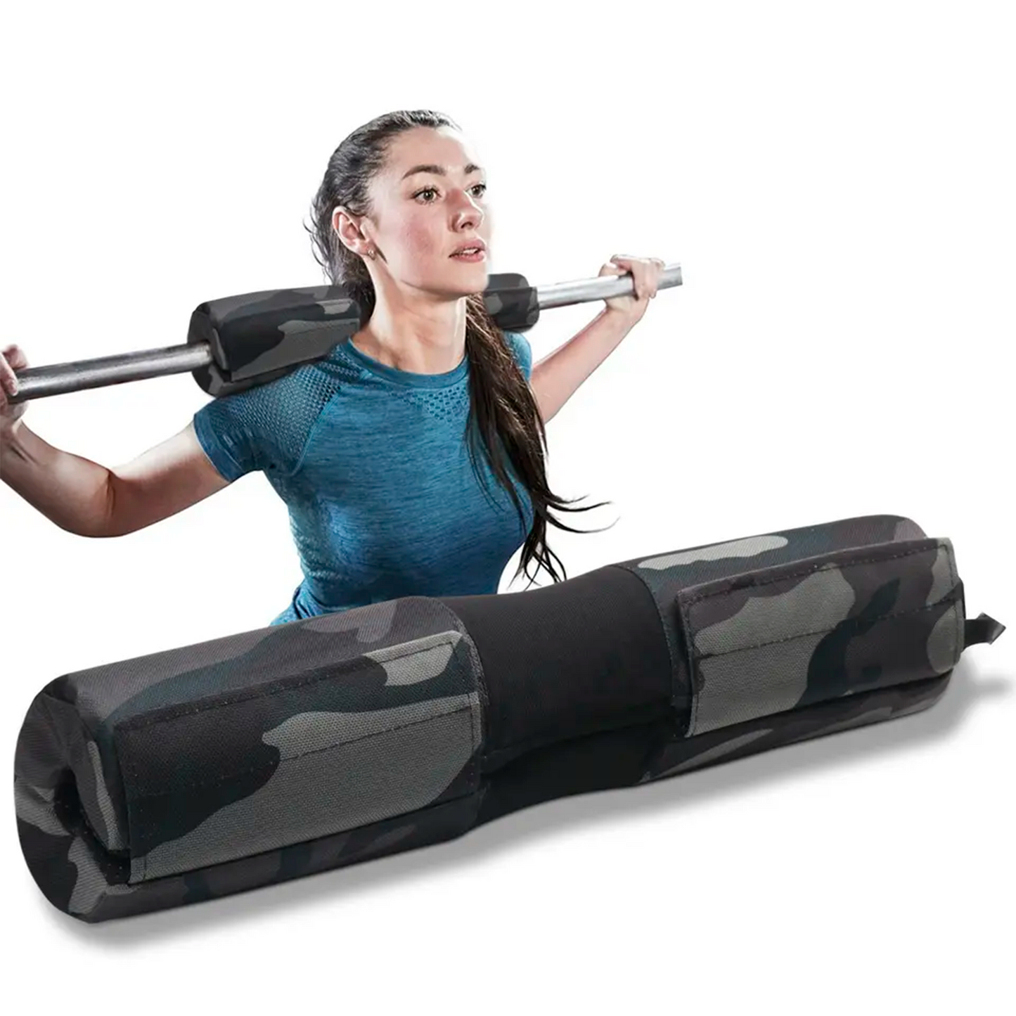 Cojin De Tela Camuflaje Protector Para Barra Olímpica Fitness Shang's | Tienda Deportiva