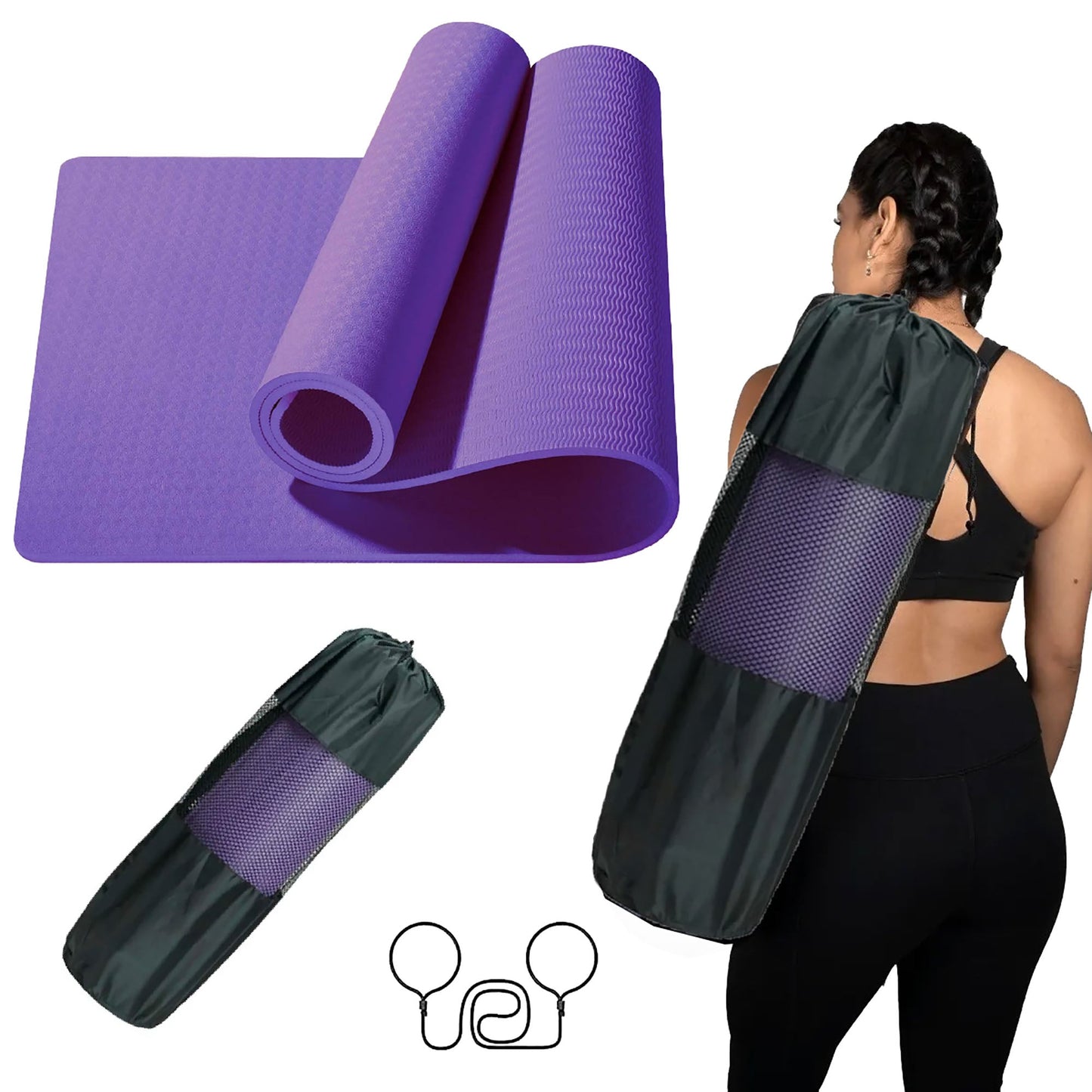 Tapete Para Yoga TPE 8MM 63CM Shang's | Tienda Deportivashangs.mx